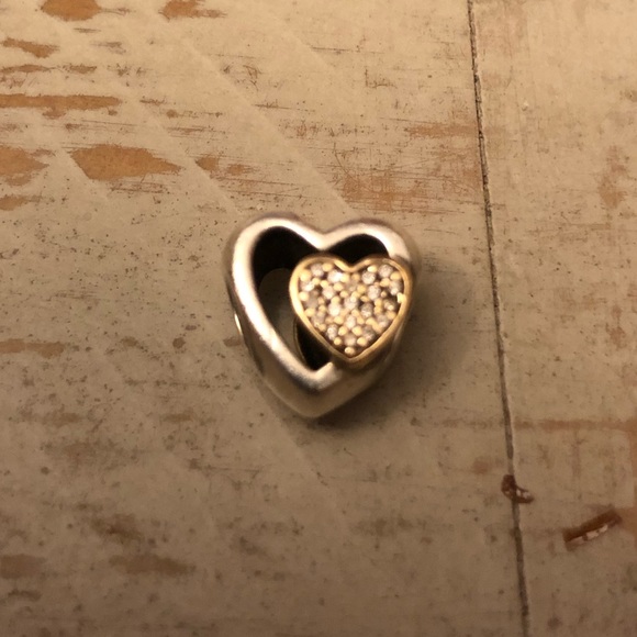 Pandora Gold and Silver hearts charm. - Picture 6 of 6